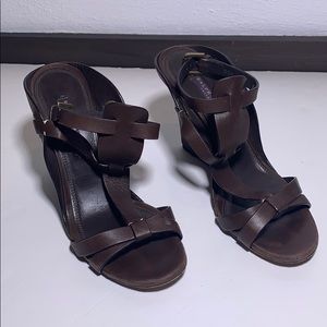 Ralph Lauren leather wedges